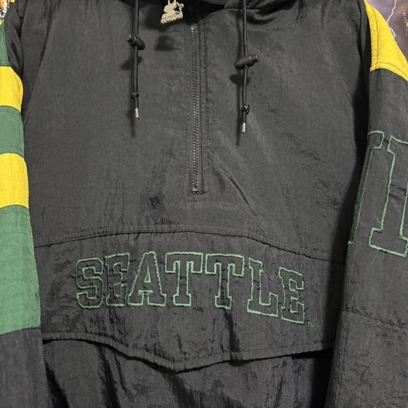 STARTER Black and Yellow Seattle Hoodie - Picture 3 of 5